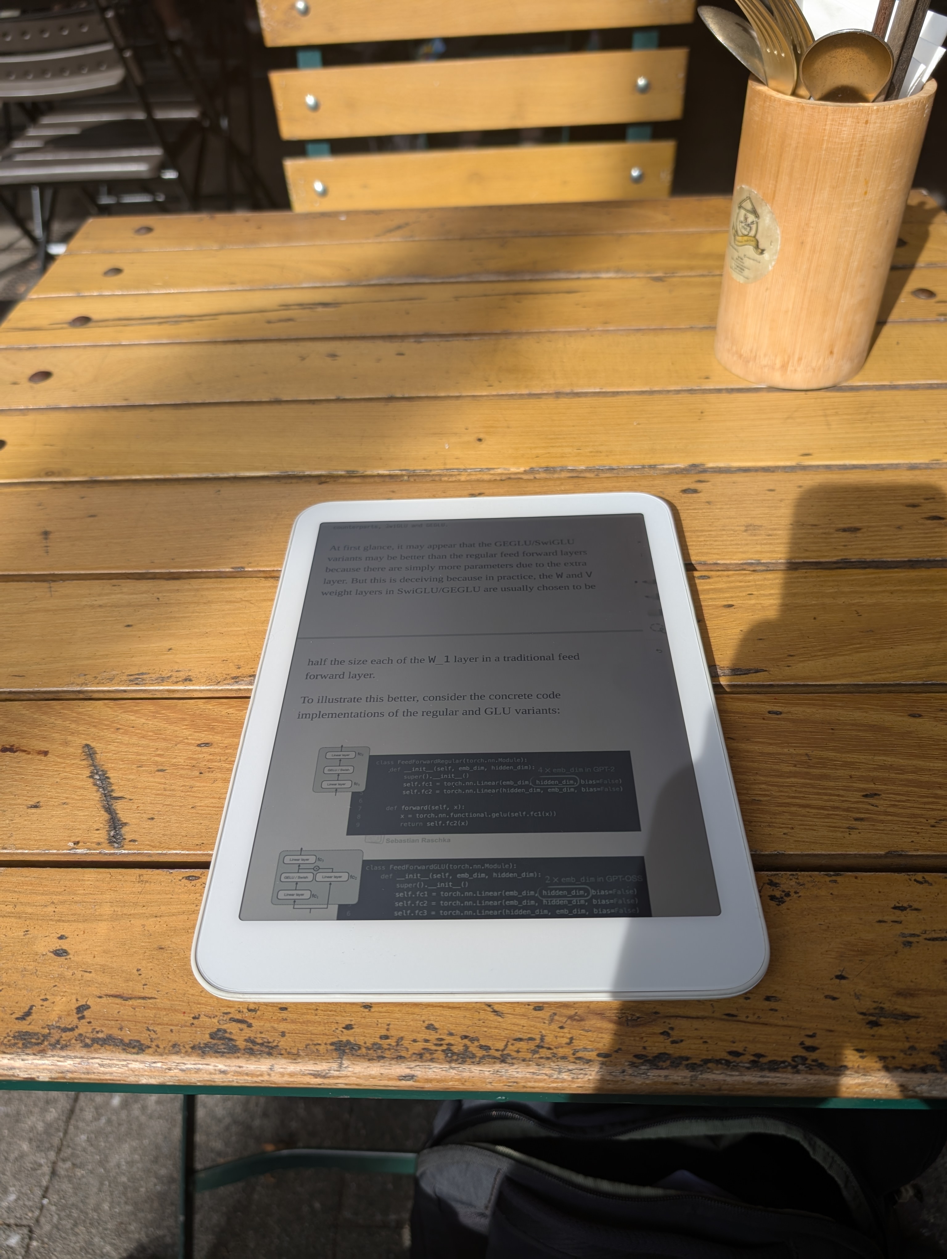Reading about AI on the DC-1